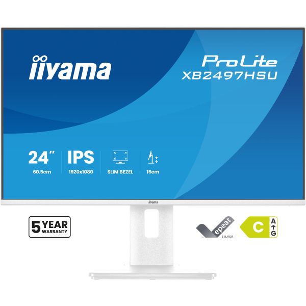 iiyama ProLite/XB2497HSU-W1/23,8"/IPS/FHD/120Hz/4ms/Biela/5R XB2497HSU-W1