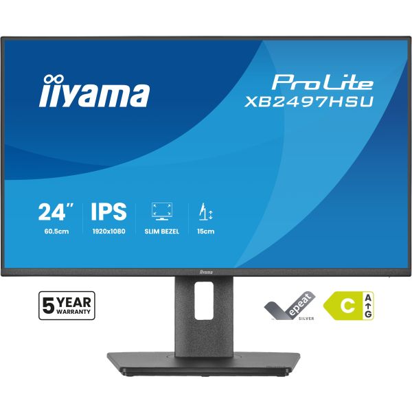 iiyama ProLite/XB2497HSU-B1/23,8"/IPS/FHD/120Hz/4ms/Čierna/5R XB2497HSU-B1