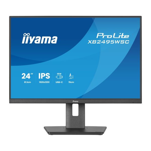 24" iiyama XB2495WSC-B1: IPS, WXGA, USB-C, HAS