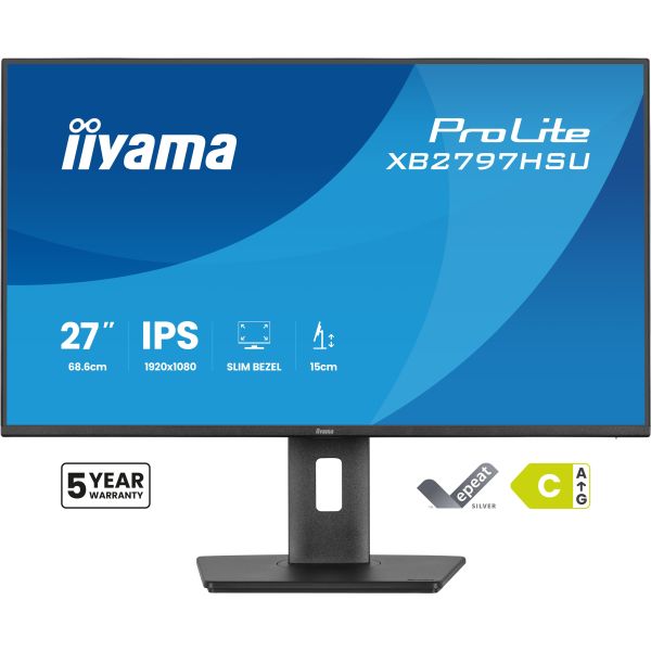 iiyama ProLite/XB2797HSU-B1/27"/IPS/FHD/120Hz/4ms/Čierna/5R XB2797HSU-B1