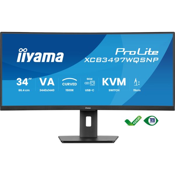 iiyama ProLite/XCB3497WQSNP-B1/34"/VA/wQHD/120Hz/0,4ms/Black/3R XCB3497WQSNP-B1