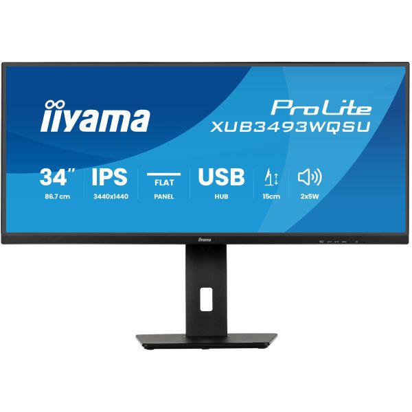 iiyama ProLite/XUB3493WQSU-B6/34"/IPS/wQHD/120Hz/1ms/Čierna/3R XUB3493WQSU-B6