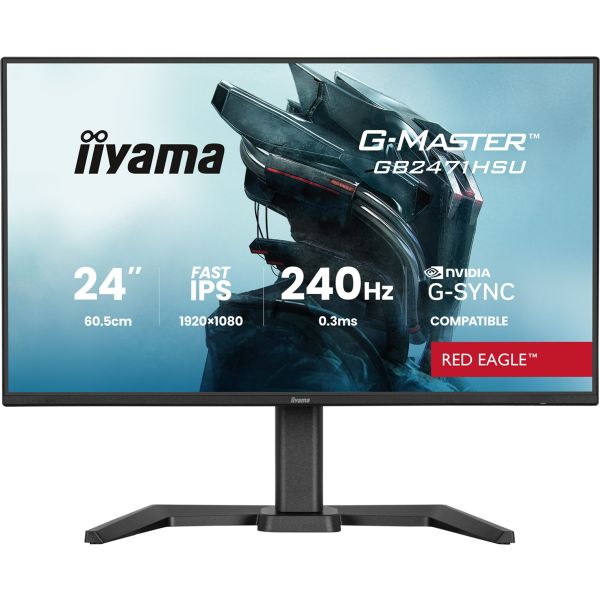 iiyama G-Master/GB2471HSU-B1/23,8"/IPS/FHD/240Hz/0,3ms/Čierna/3R GB2471HSU-B1