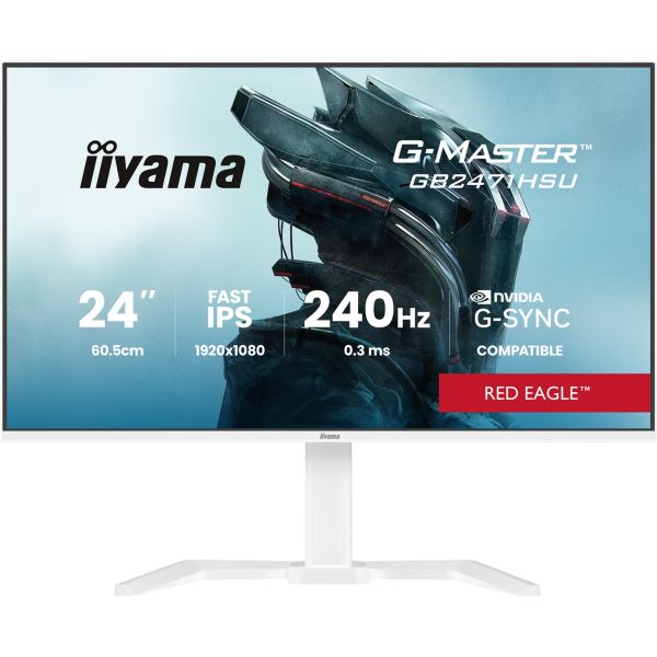 iiyama G-Master/GB2471HSU-W1/23,8"/IPS/FHD/240Hz/0,3ms/Biela/3R GB2471HSU-W1