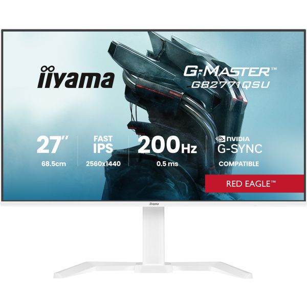 iiyama G-Master/GB2771QSU-W1/27"/IPS/QHD/200Hz/0,5ms/Biela/3R GB2771QSU-W1