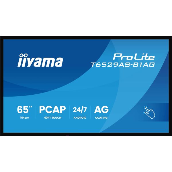 65" iiyama T6529AS-B1AG: IPS, 4K UHD, Android, 24/7 T6529AS-B1AG