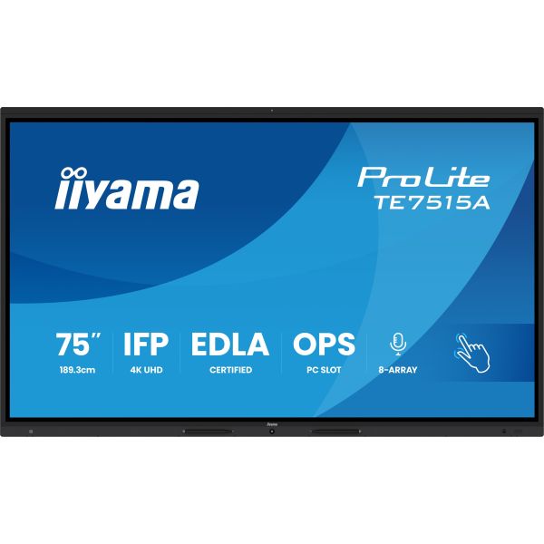 75" iiyama TE7515A-B2AG: VA, 4K, EDLÁ, NFC TE7515A-B2AG