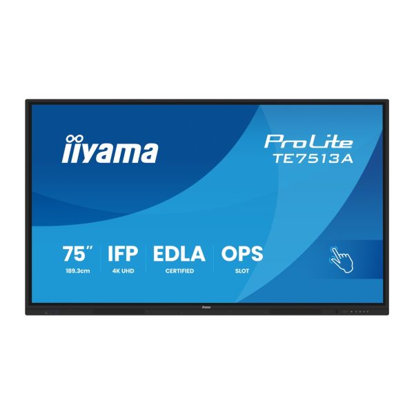 75" iiyama TE7513A-B3AG: IPS, 4K, 40P, EDLÁ