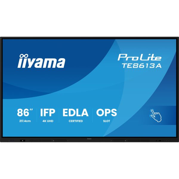 86" iiyama TE8613A-B2AG: IPS, 4K, 40P, USB-C, EDLÁ TE8613A-B2AG