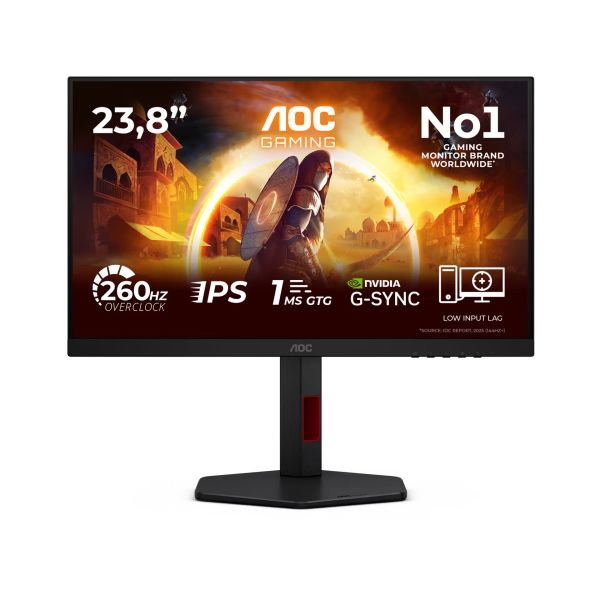 AOC Gaming/24G4ZR/23,8"/IPS/FHD/260Hz/0,3ms/Čierna/3R 24G4ZR