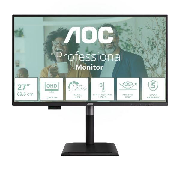 AOC/Q27P4CV/27"/IPS/QHD/120Hz/4ms/Čierna/5R Q27P4CV