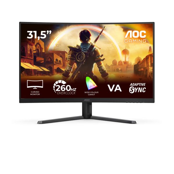 AOC Gaming/C32G42ZE/31,5"/VA/FHD/260Hz/0,3ms/Čierna/3R C32G42ZE