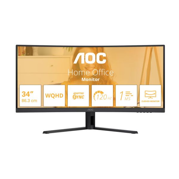 AOC/CU34B3E/34"/VA/wQHD/120Hz/1ms/Čierna/3R CU34B3E