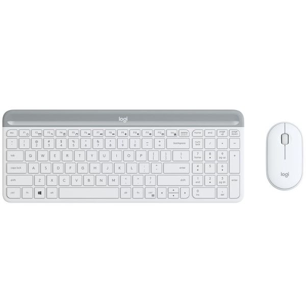 PROMO set Logitech slim Wireless MK470 - white, US 920-009205