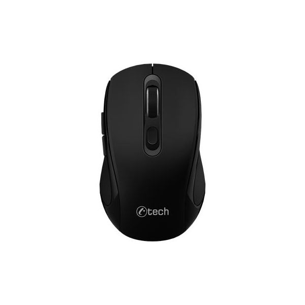 C-TECH WLM-12BK/Ergonomická/Optická/Pre pravákov/1 600 DPI/USB+BT/Čierna WLM-12BK