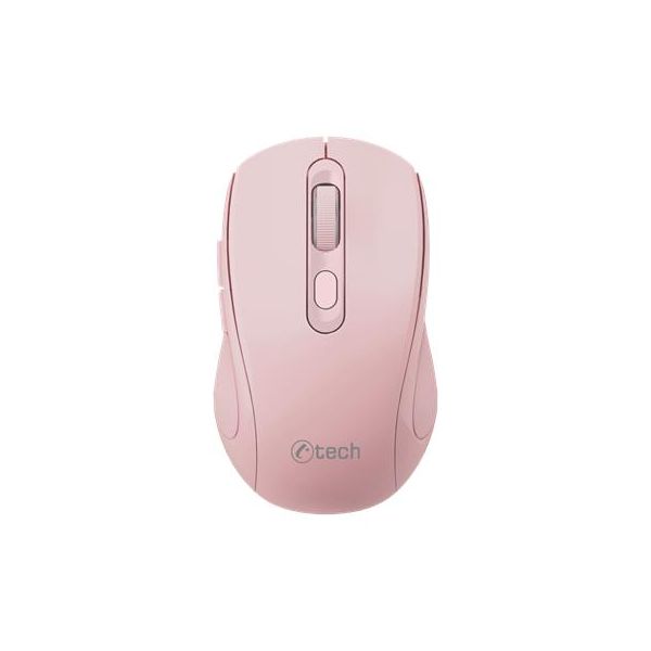 C-TECH WLM-12PK/Ergonomická/Optická/Pre pravákov/1 600 DPI/USB+BT/Ružová WLM-12PK