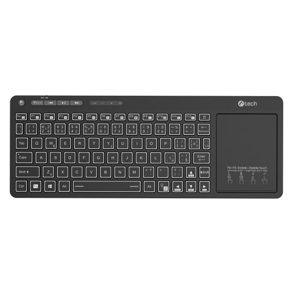 Klávesnica C-TECH WLTK-03, Dual, Touchpad WLTK-03