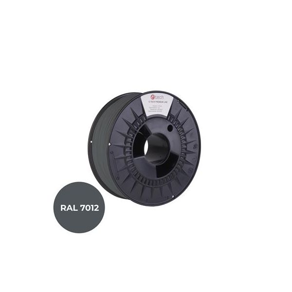 Filament C-TECH PREMIUM LINE, ASA, čedičová šedá, RAL7012, 1,75mm, 1kg 3DF-P-ASA1.75-7012