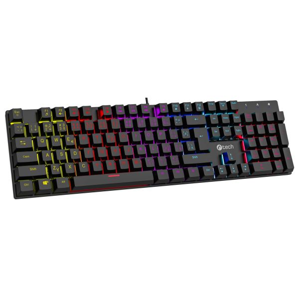 C-TECH Morpheus RGB/Drátová USB/ CZ- SK layout/Čierna GKB-11