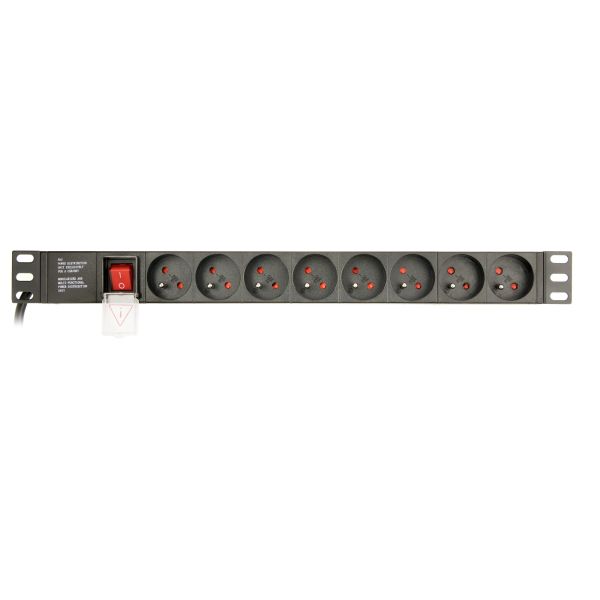 Gembird PDU 8 zásuviek, C14, 1U, 10 A, 3m EG-PDU-014-FC14