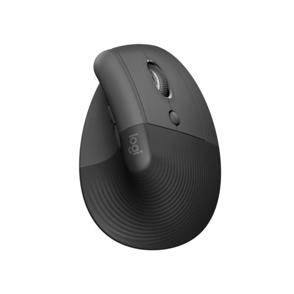 Logitech Lift/Vertikálna/Optická/Pre pravákov/4 000 DPI/USB+BT/Grafitová 910-006473