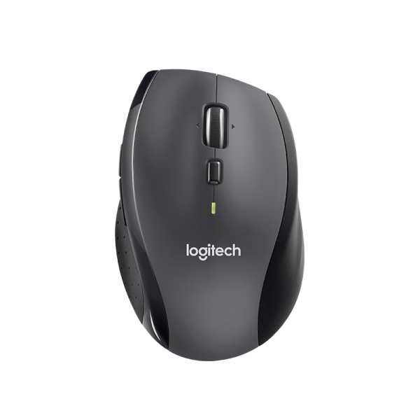 Logitech M705/Ergonomická/Optická/Pre pravákov/Bezdrôtová USB/Strieborná 910-001949
