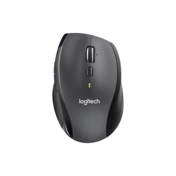 Logitech M705 Marathon/Kancelárska/Optická/Pre pravákov/1 000 DPI/Bezdrôtová USB/Čierna-šedá 910-001949