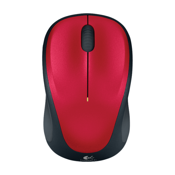 Logitech M235/Cestovná/Optická/1 000 DPI/Bezdrôtová USB/Čierna-červená 910-002496