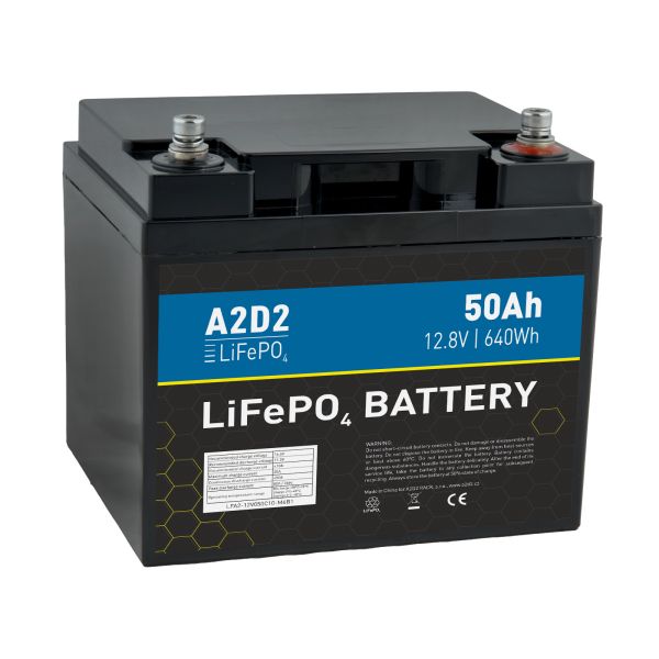 A2D2 batéria LiFePO4 12,8V 50Ah M6 LFA2-12V050C10-M6B1