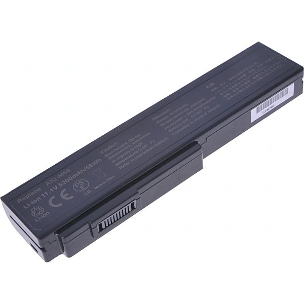 Batérie T6 Power pre Asus M50, G50, G60, N43, N53, N61, B43, X55, X57, X64, 5200mAh, 58Wh, 6cell NBAS0065