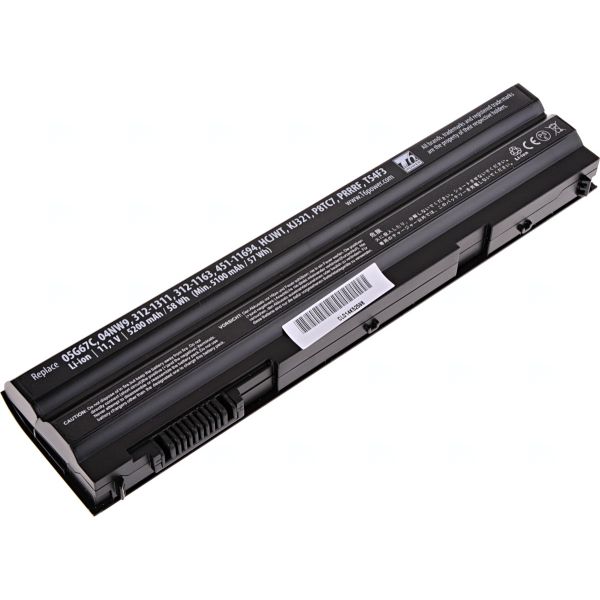Batérie T6 Power Dell Latitude E6420, E6430, E6520, E6530, E5420, E5430, E5520, 5200mAh, 58Wh, 6cell NBDE0131