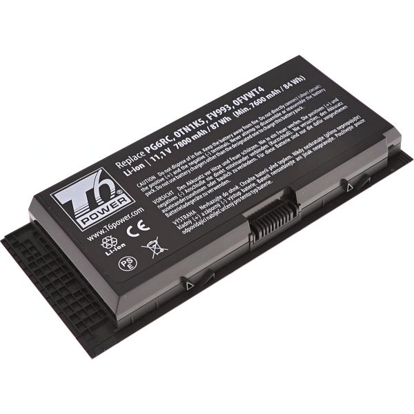 Batérie T6 Power pre Dell Precision M6700, M6800, M4800, 7800mAh, 87Wh, 9cell NBDE0138