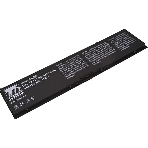 Batérie T6 Power pre Dell Latitude E7440, Latitude E7450, 5800mAh, 43Wh, 4cell, Li-pol NBDE0145