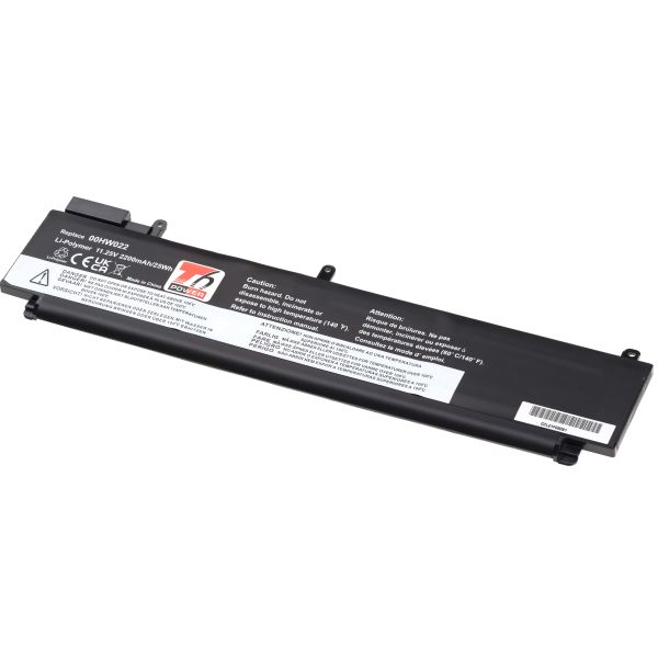 Batérie T6 Power pre Lenovo ThinkPad T460, T470, 2200mAh, 25Wh, 3cell, Li-Pol NBIB0166