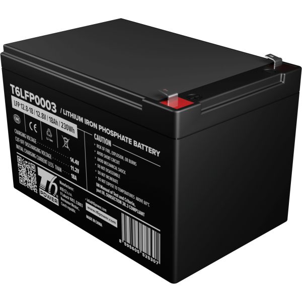 Batérie T6 Power LiFePO4, 12.8V, 18Ah, 230Wh, Bluetooth, F2 T6LFP0003