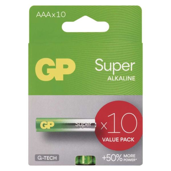 GP Alkalická batéria SUPER AAA (LR03) - 10ks 1013121001