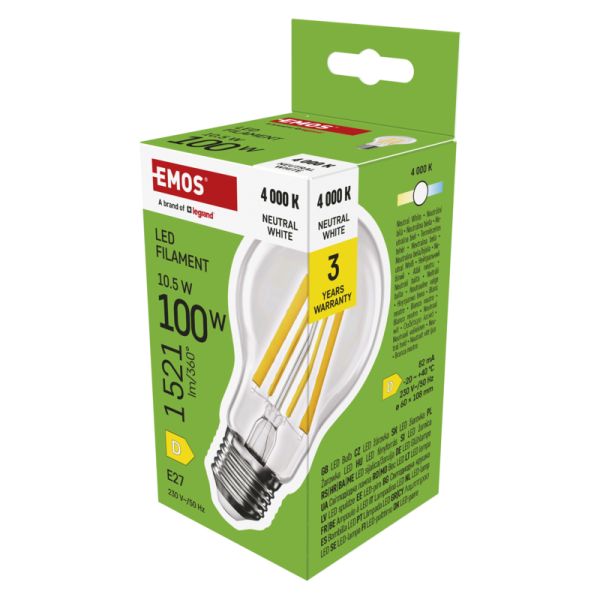 EMOS LED FLM A60 10,5 W (100 W) 1521lm E27 NW 1525743400