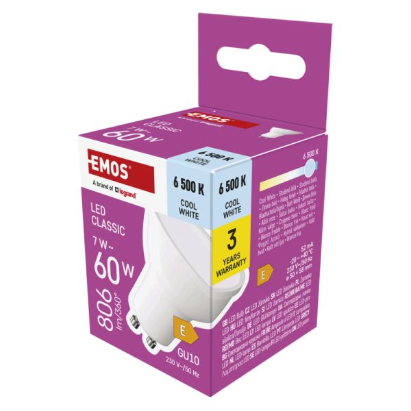 LED CLS MR16 7W(60W) 806 lm GU10 CW 1525730112