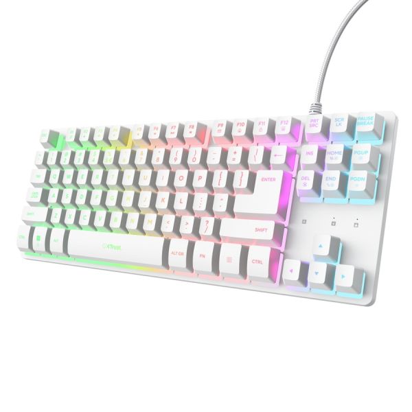 TRUST GXT833 THADO TKL KEYBOARD WHT US