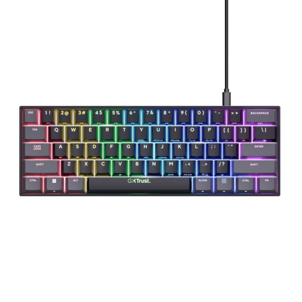 Trust Gaming GXT 867 Acira/Drátová USB/US layout/Čierna 24882