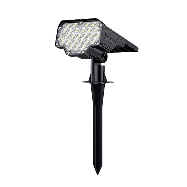 Vonkajšie solárne LED svetlo VIKING D26/650lm/2200mAh/3 režimy/IP65/instalácia-zem i stenu D26