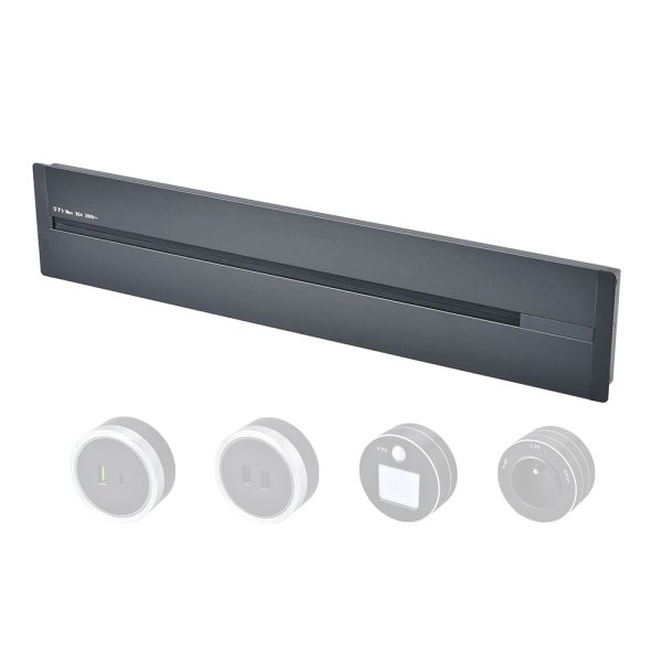 Zásuvková lišta - zápustná Viking LZ40G/230V,50Hz/40cm dĺžka/sivá/až 5 modulov/IP20/hliník/zápustná VLZ40G