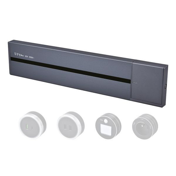 Zásuvková lišta - povrchová Viking LP60G/230V,50Hz/60cm dĺžka/sivá/až 7 modulov/IP20/hliník/povrchová VLP60G