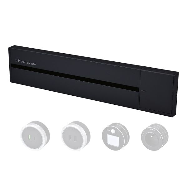Zásuvková lišta - povrchová Viking LP60B/230V,50Hz/60cm dĺžka/čierna/až 7modulov/IP20/hliník/povrchová VLP60B