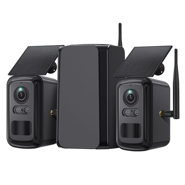 Set solárnych kamer Viking HUB S02/8000 mAh/ mobilné aplikácie/ outdoor VSWRK02
