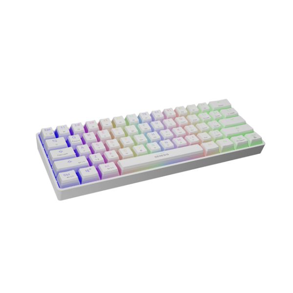 Genesis herná klávesnica THOR 660 RGB/Bezdrôtová Bluetooth/US layout/Biela NKG-1845