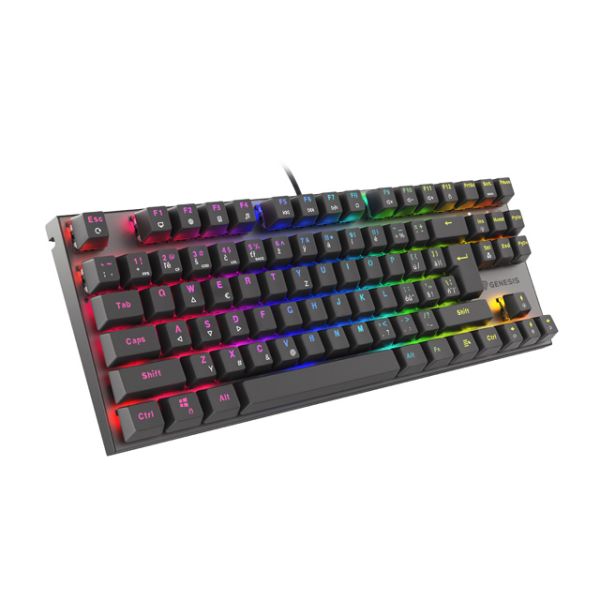 Genesis herná mechanická klávesnica THOR 303/TKL/RGB/Outemu Red/Drátová USB/ CZ- SK layout/Čierna NKG-1883