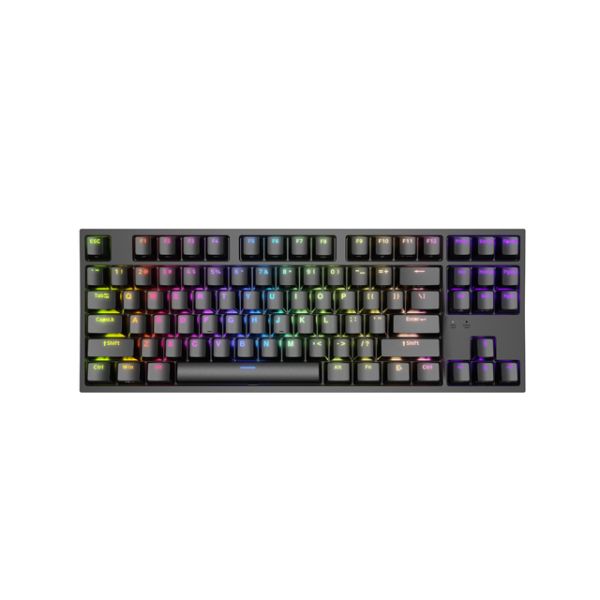 Genesis herná mechanická klávesnica THOR 404/RGB/Gateron Yellow Pro/Drátová USB/US layout/Čierna NKG-2069