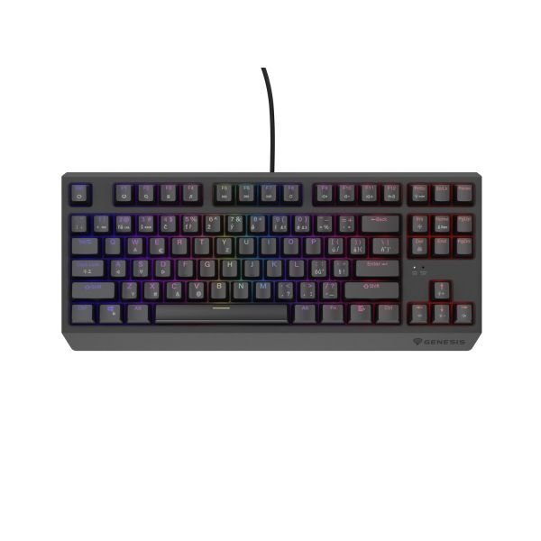 Herná klávesnica Genesis THOR 230/TKL/RGB/Outemu Red/Drátové USB-A/ CZ- SK layout/Čierna NKG-2209