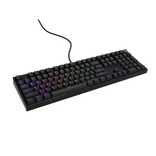 Herná mechanická klávesnica Genesis THOR 404/RGB/Oute Peach Silent/Drátové USB-A/US layout/Čierna NKG-2298